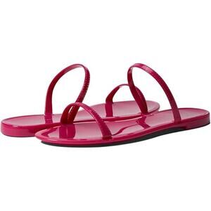 Stuart Weitzman Women's Semi Shine Rubber Sawyer Slides Sandals Size 8